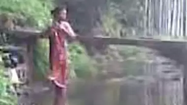 Aunty Bathing In The River