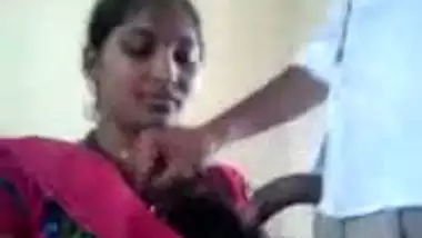 South Indian college girl with her teacher in class room