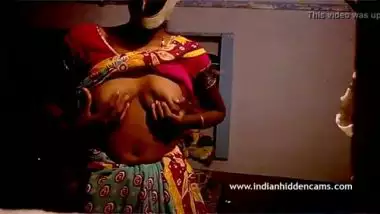 Indian maid boob pressed front of cam for money