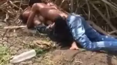 Village teen having outdoor sex in a sugarcane field