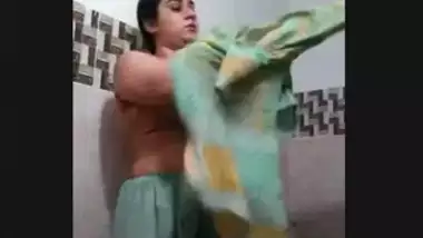 Gorgeous paki wife bath in bathroom