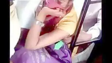 Desi girl boobs pressed hard in public transport and she is enjo