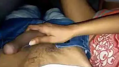 horny desi wife handjob n try to inserting hubbys cock her pussy inside the blanket