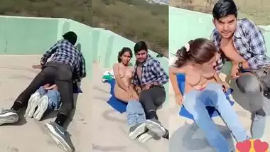 indian XXX lovers caught fucking in the outdoor MMS video