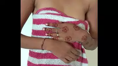 Newly Married Desi Wife Showing Off Her Body