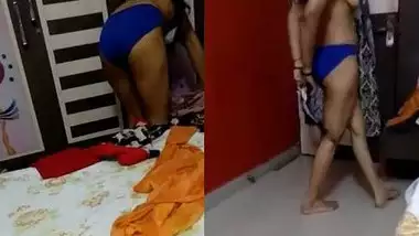 Indian bhabhi bathing and wearing Cloths