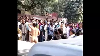 Nude Indian Girl On Street For Protest