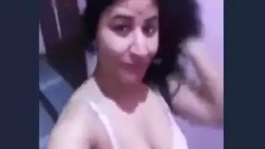 Beautiful Desi cute girl showing her boobs selfie cam