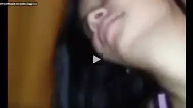 Cute Indian girl blowjob and quick doggy sex