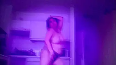 Cute Topless Dance With Short Black Goth Hair