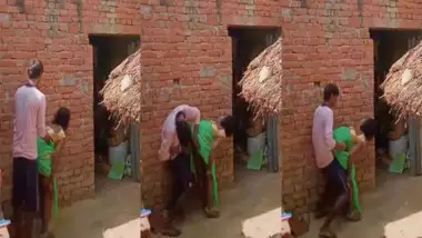 Village Bhabhi Doggy position sex in the backyard