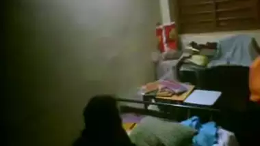 Hidden cam fixed in a guest room captured...