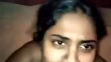 Cute Desi girl sucking big black cock