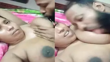 Spongy big boobs sucking by husband viral clip