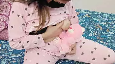 Desi Stepdaughter Playing With Her Favourite Toy Teddy Bear But Her Stepdad Looking To Fuck Her Pussy